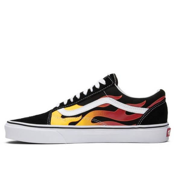 Vans Men’s Old Skool
(Flame) Black/Black/True White 
VN0A38G1PHN
Sneakers - Picture 4 of 16
